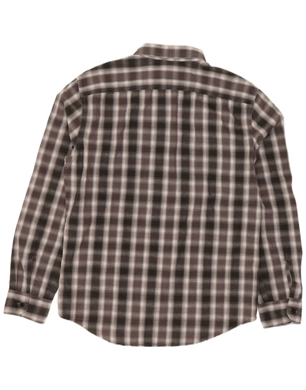 Camisa masculina Levi's Standard Fit algodão xadrez cinza médio