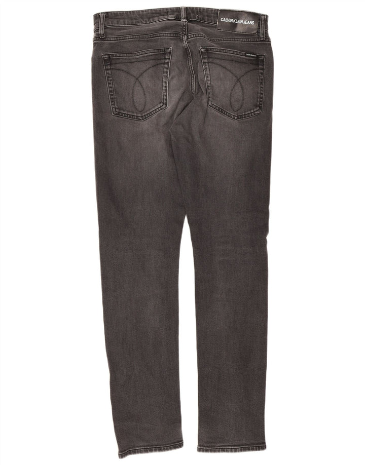Calvin Klein Masculino Slim Jeans W32 L32 Cinza Algodão