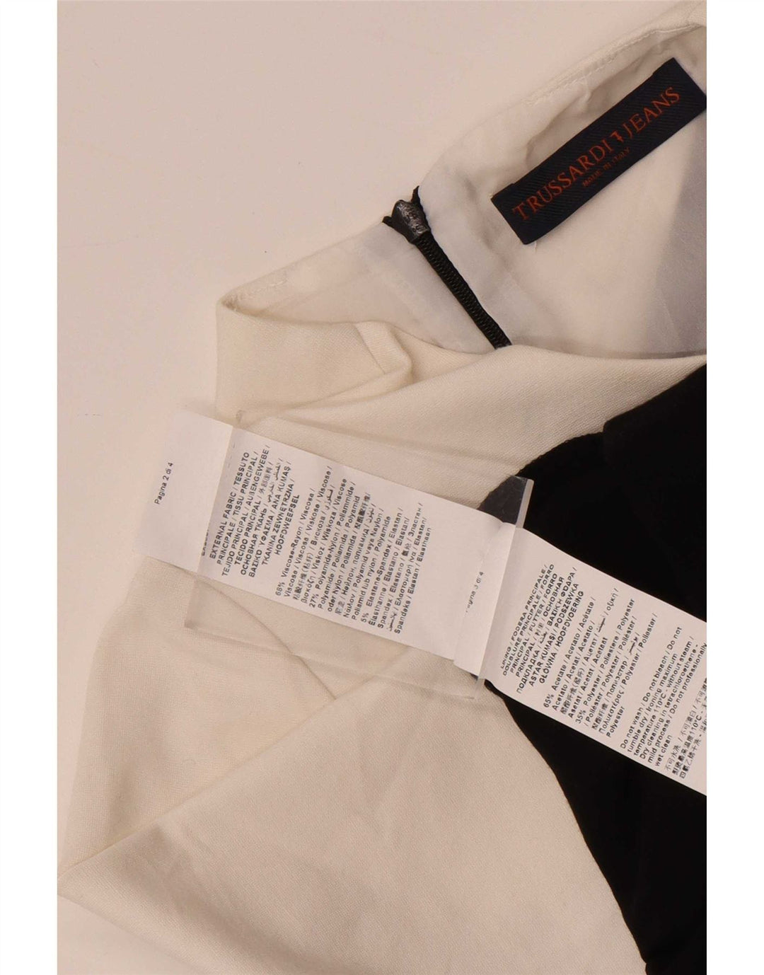 Vestido bainha feminino Trussardi IT 42 médio preto colorblock viscose