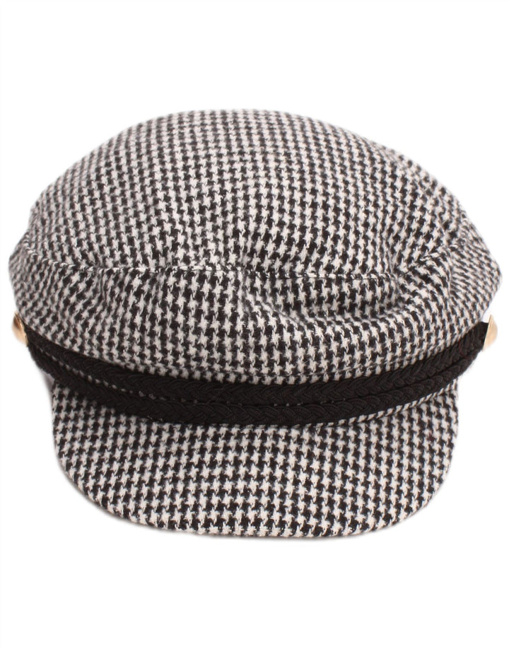 Zara Boné Newsboy Feminino Pequeno Preto Houndstooth