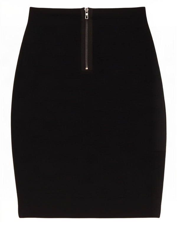Guess Saia lápis feminina pequena W26 preto rayon
