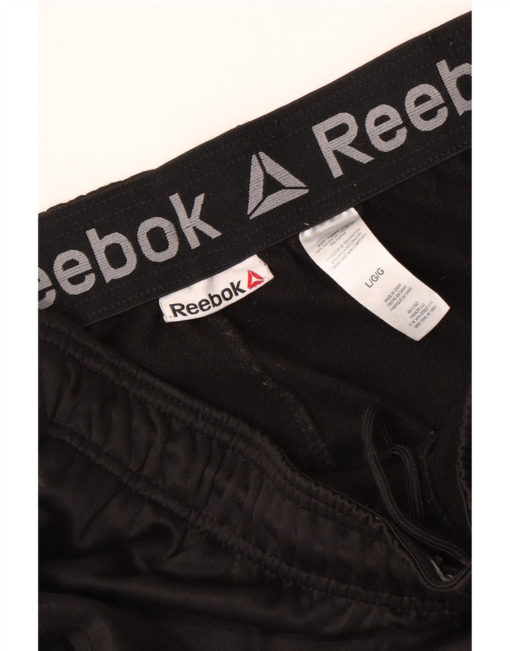 REEBOK Calça de treino masculina Joggers grande poliéster preto