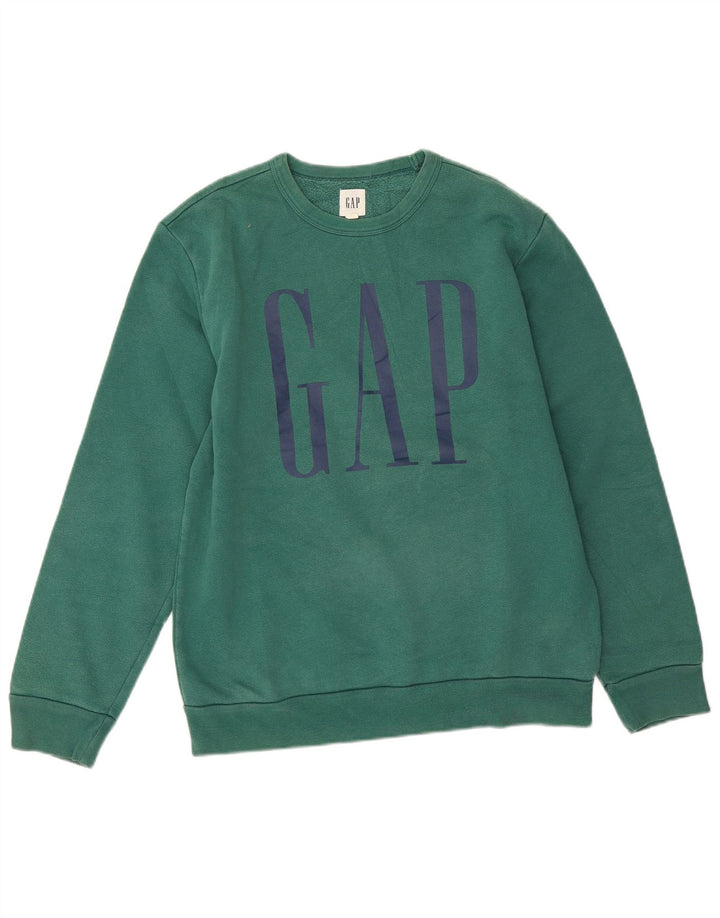 Gap moletom masculino gráfico jumper pequeno algodão verde