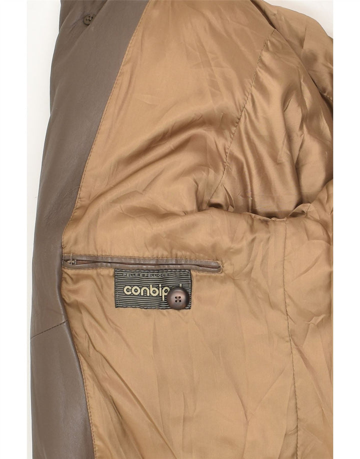 Jaqueta de couro masculina CONBIPEL IT 46 pequena couro marrom