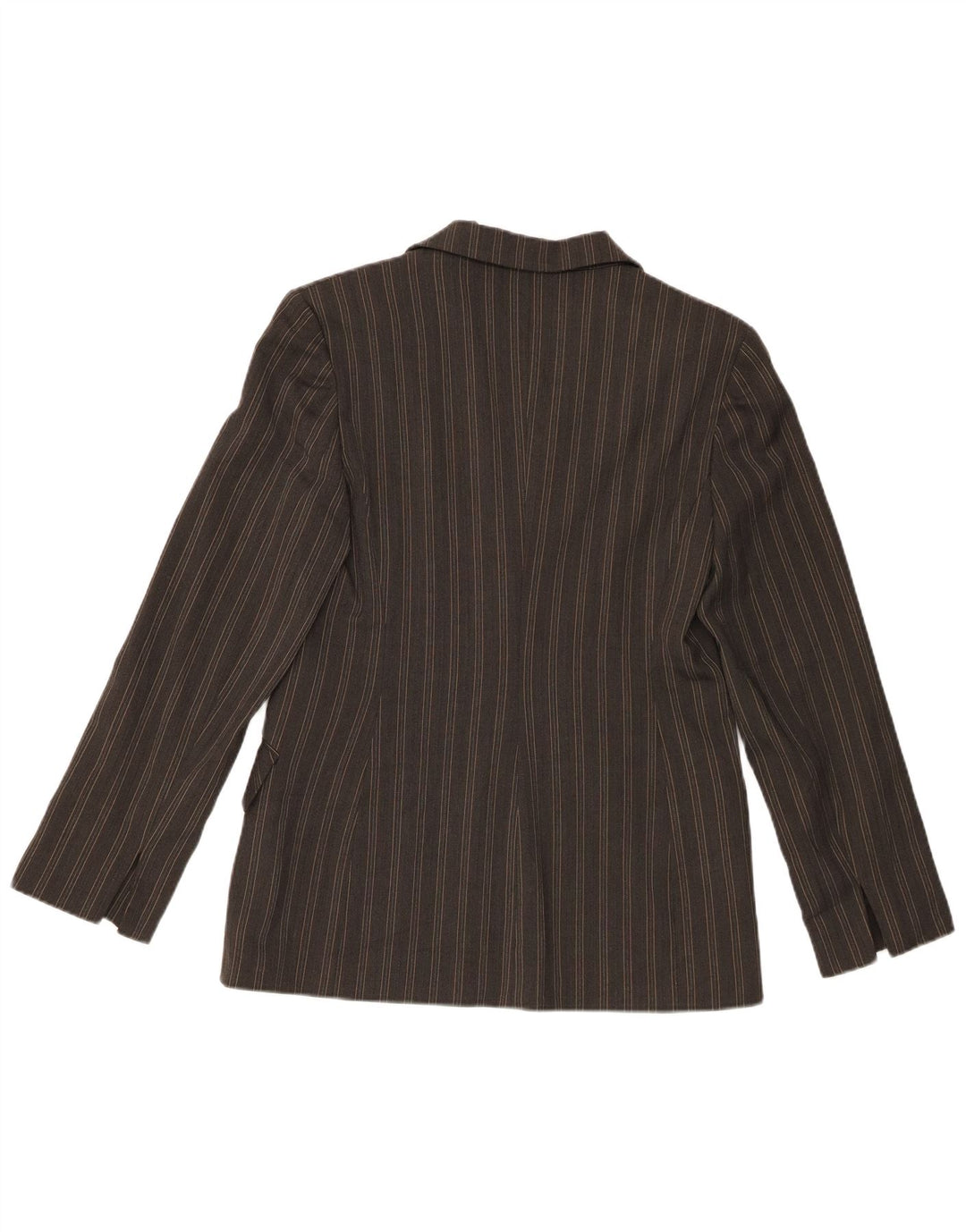 Bianco e Blu Jaqueta Blazer Feminina de 2 Botões IT 42 Listrado Cinza Médio