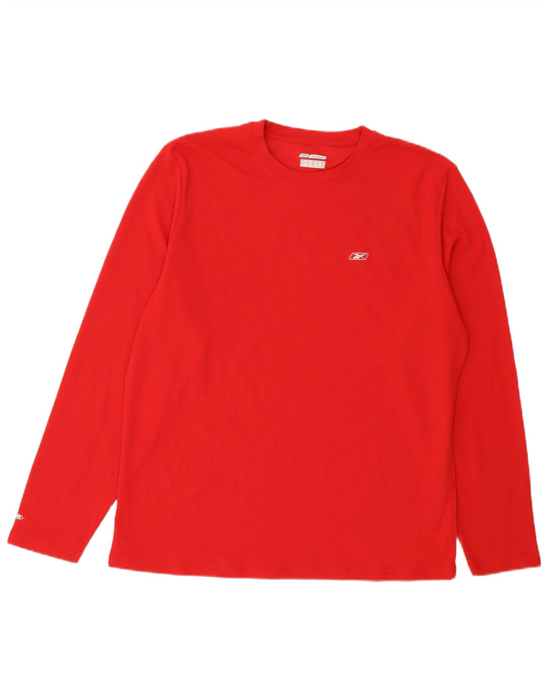 Reebok Mens Top Manga Longa Grande Poliéster Vermelho
