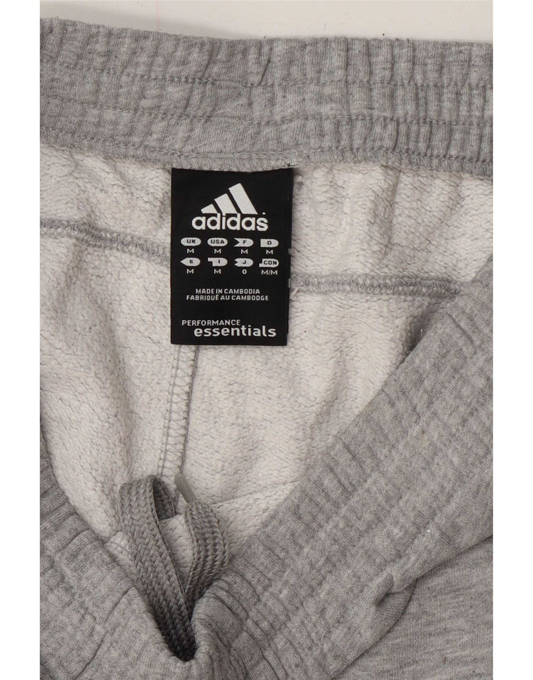 Calça de treino masculina Adidas Joggers cinza médio algodão