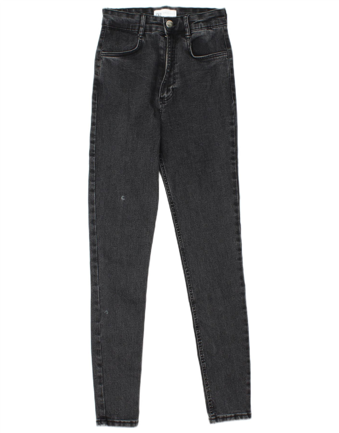 ZARA Jeans Skinny Feminino EU 36 XS W26 L27 Algodão Cinza