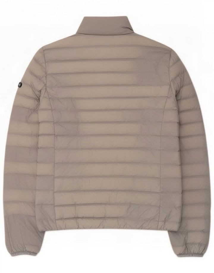 Jaqueta acolchoada feminina Superdry UK 14 Nylon cinza grande