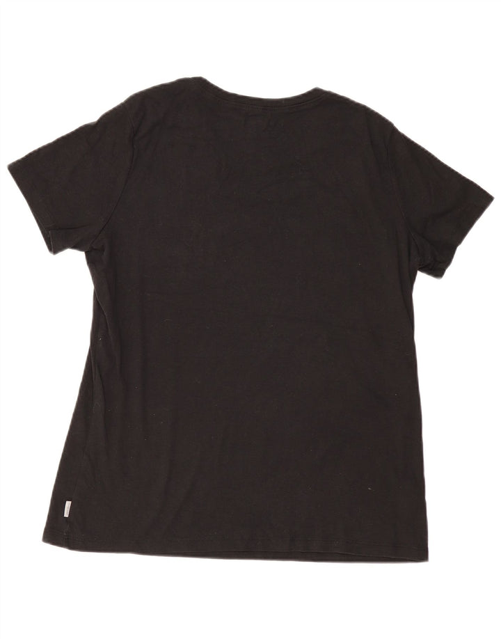 Camiseta feminina EDDIE BAUER UK 18 XL algodão preto