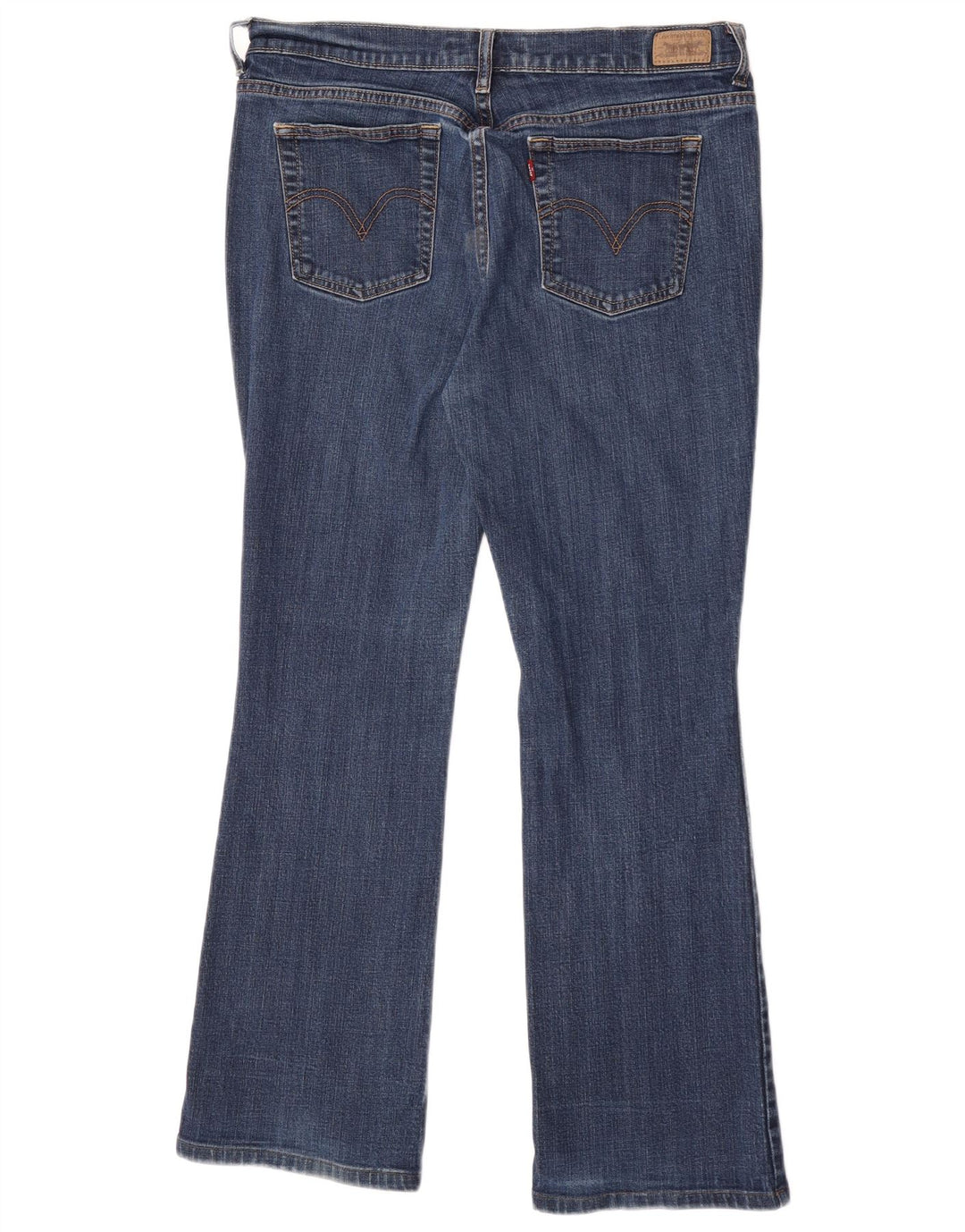 Calça jeans feminina Levi's 512 Bootcut US 12 grande W32 L30 azul algodão