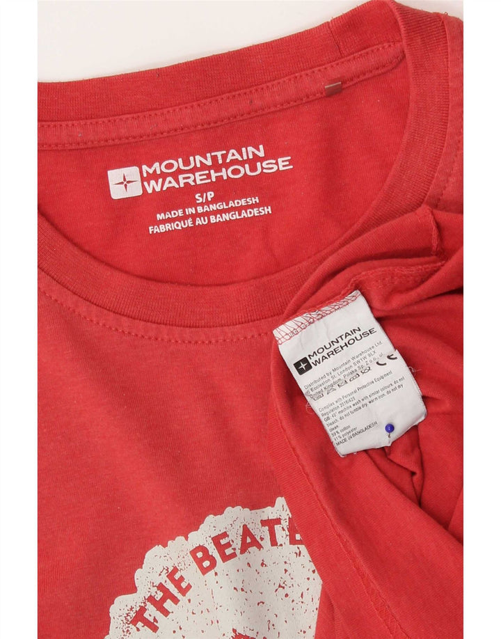 Camiseta gráfica masculina Mountain Warehouse Top pequeno algodão vermelho