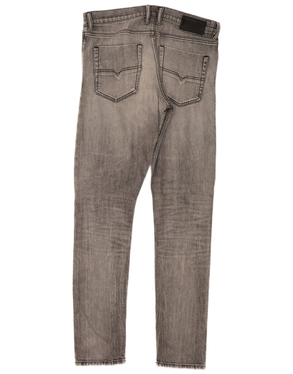 Jeans Slim Masculino Diesel W32 L32 Algodão Cinza