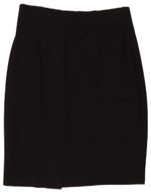 Saia lápis feminina Marks & Spencer UK 14 grande W32 viscose preta