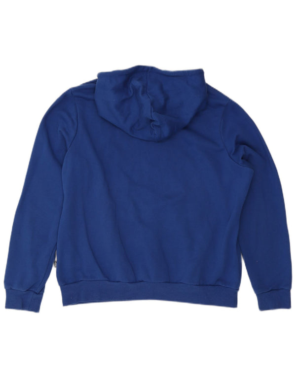 Puma feminino moletom com capuz UK 16 grande algodão azul