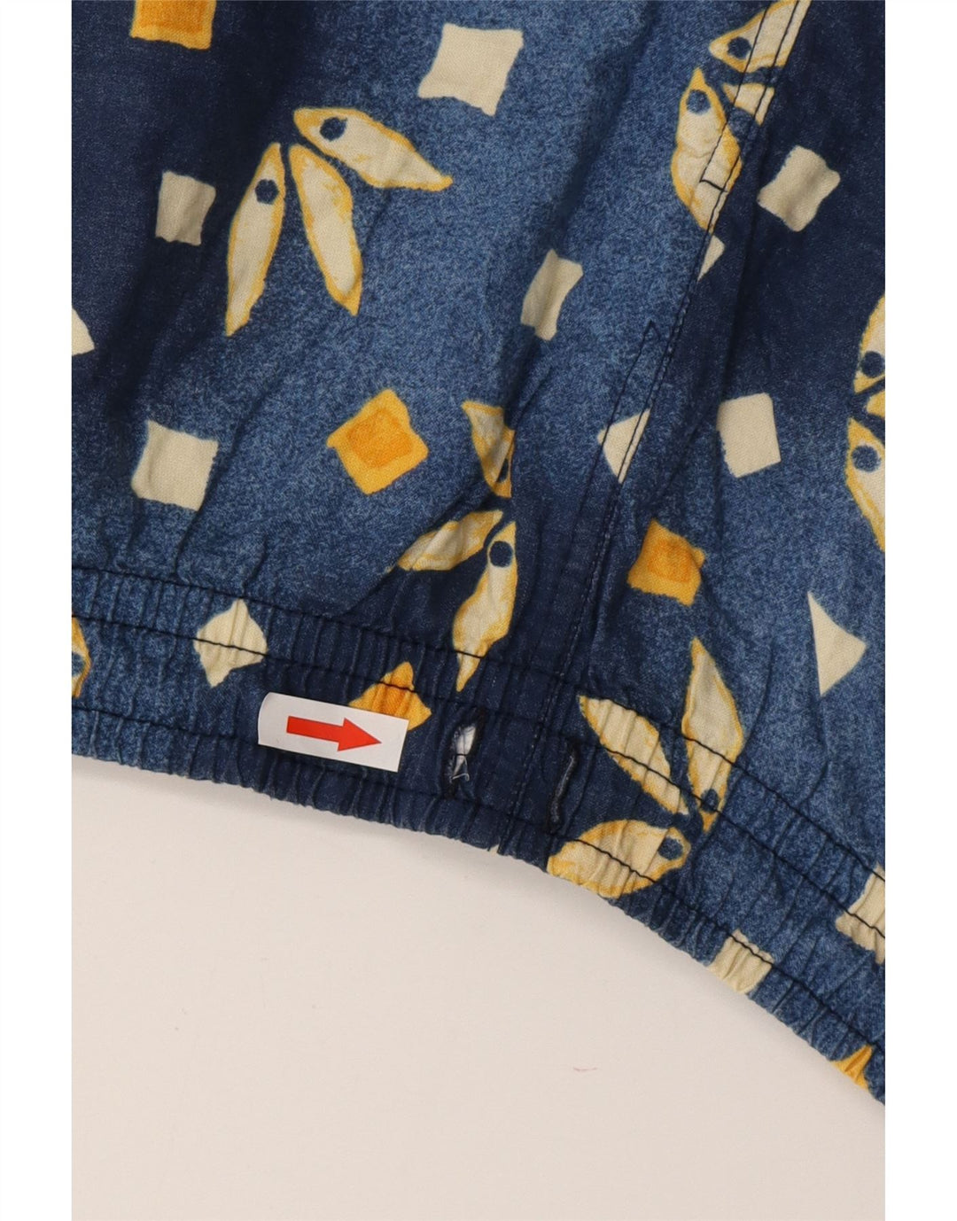 Shorts de natação masculino VINTAGE XL algodão geométrico azul