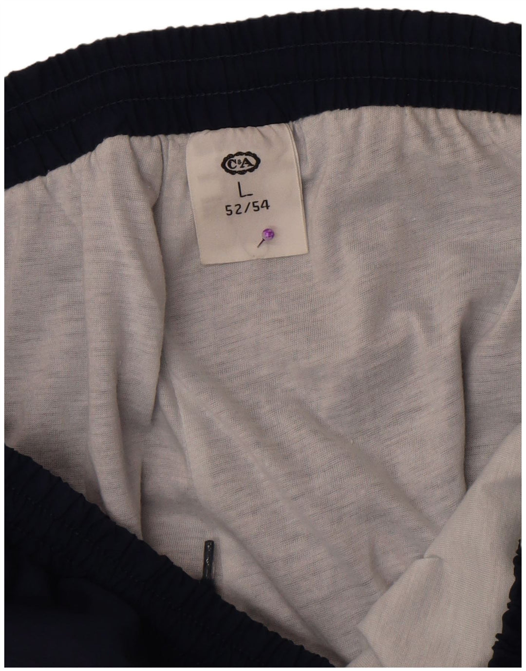 C&A Calça de treino masculina Joggers grande azul marinho Colourblock poliamida