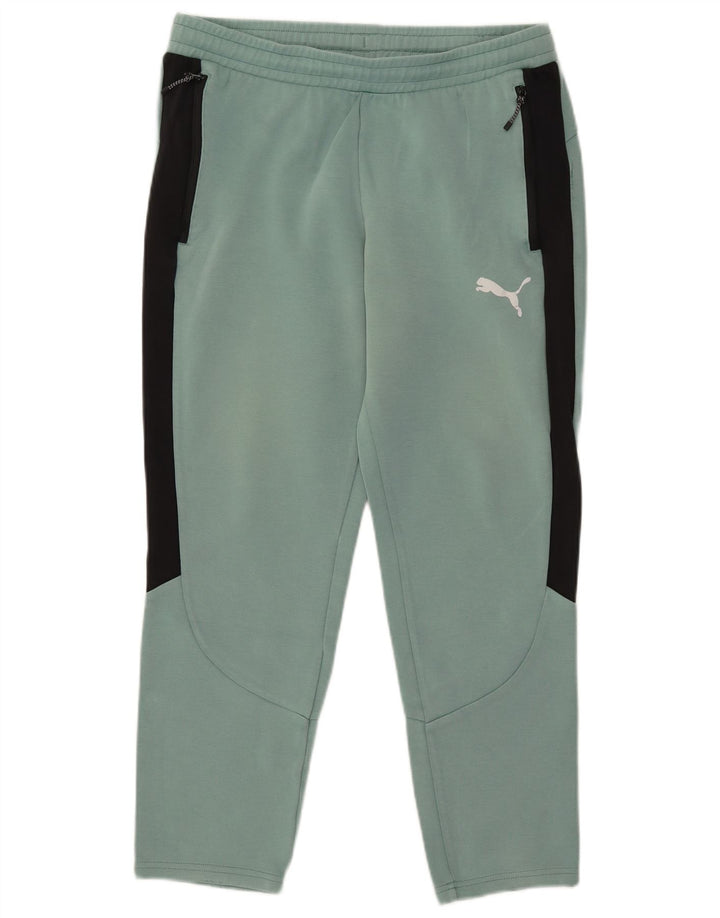 Calça de treino masculina Puma grande bloco verde