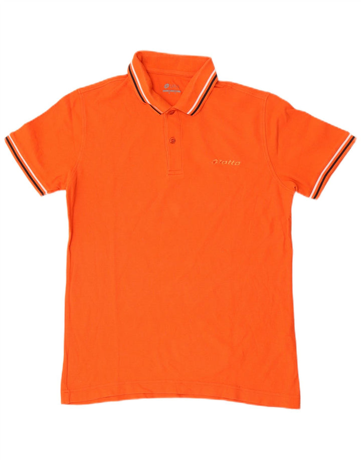 Camisa polo masculina Lotto média laranja listrada