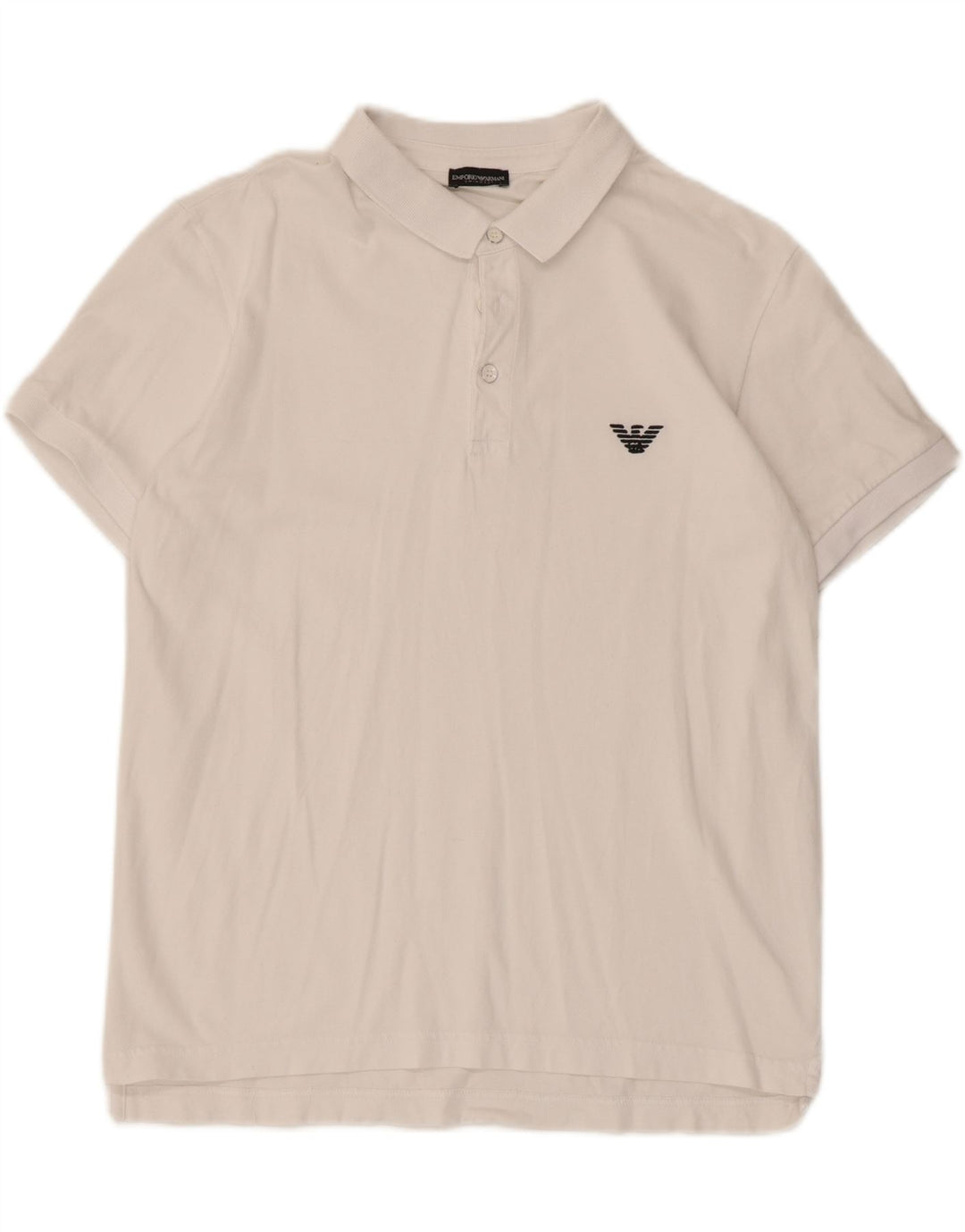 Camisa polo masculina Emporio Armani média branca