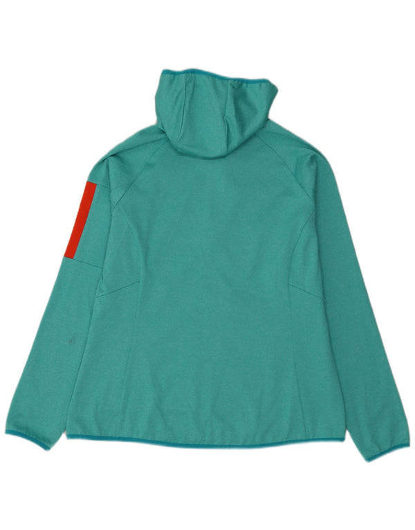 Jaqueta feminina de treino Jack Wolfskin Reino Unido 14 grande bloco colorido verde