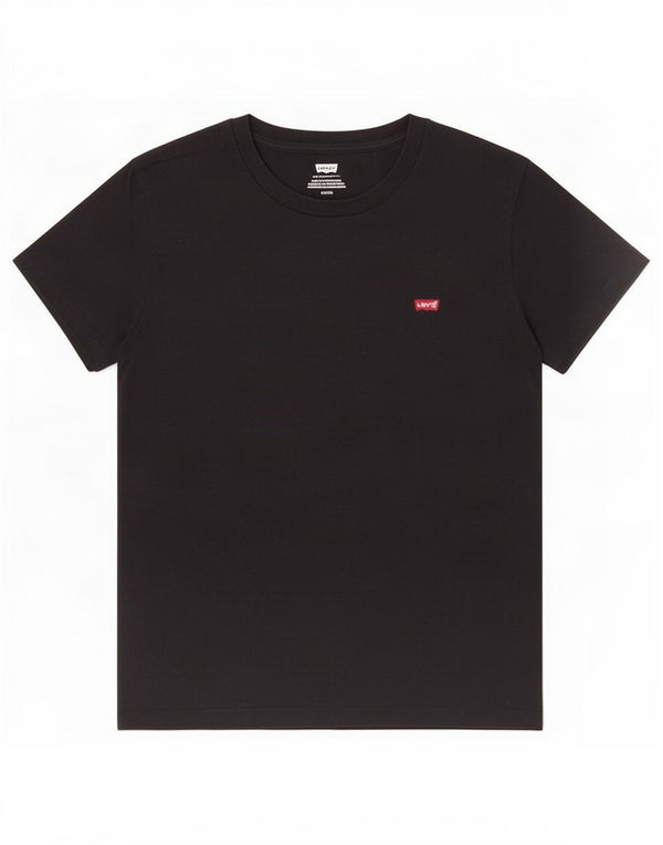Camiseta feminina Levi's Top UK 10 pequena algodão preto