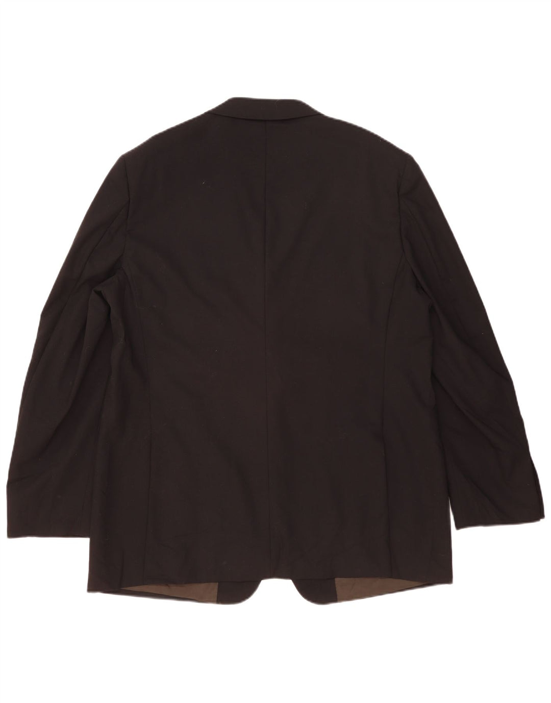 Jaqueta blazer masculina de 2 botões Marks & Spencer Reino Unido 46 XL lã preta