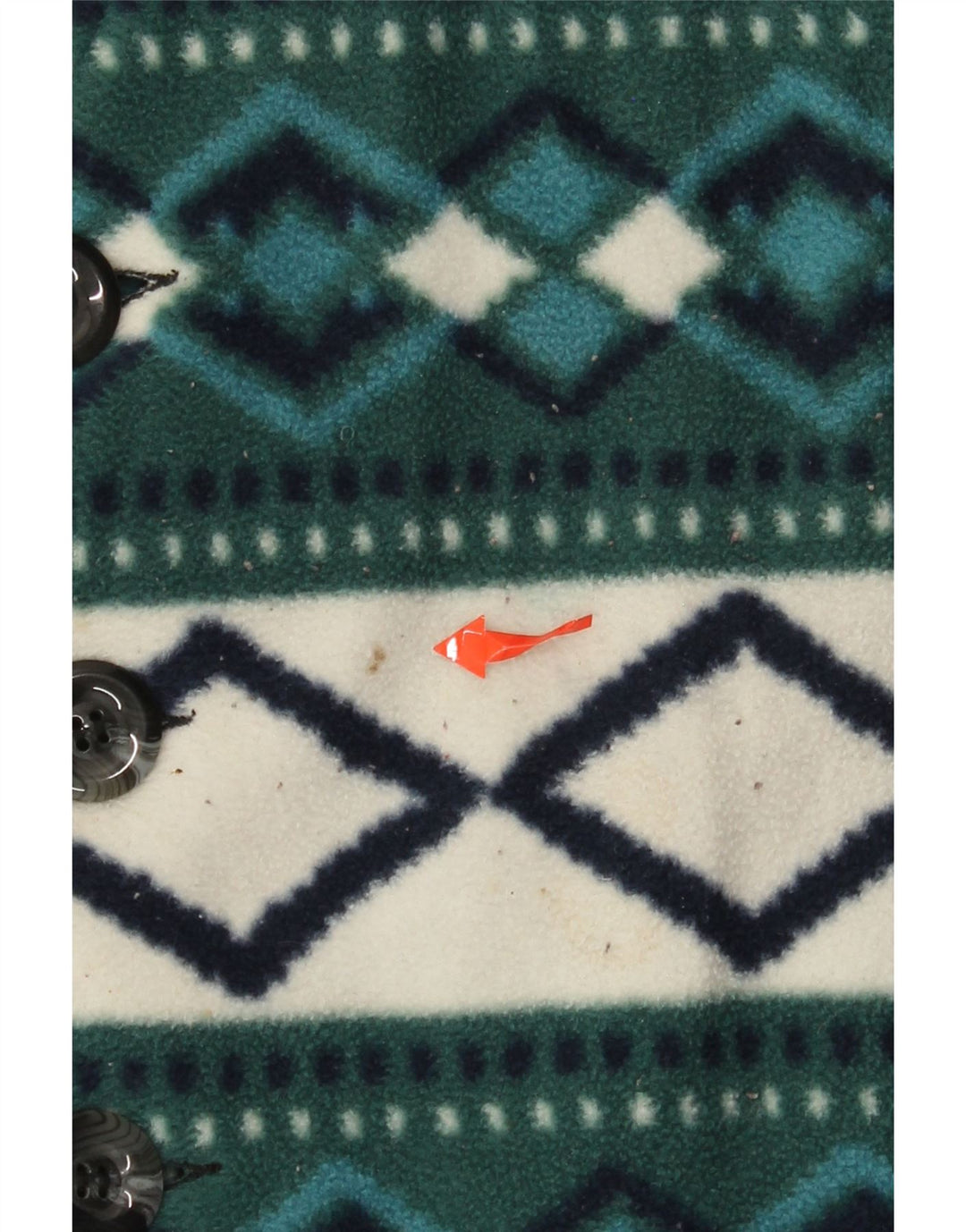 Colete de lã feminino vintage UK 14 verde médio Argyle/Diamante retrô