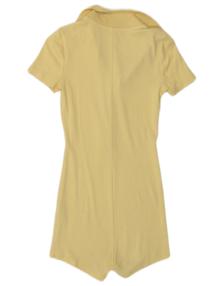 Macacão feminino Zara manga curta Reino Unido 8 pequeno amarelo