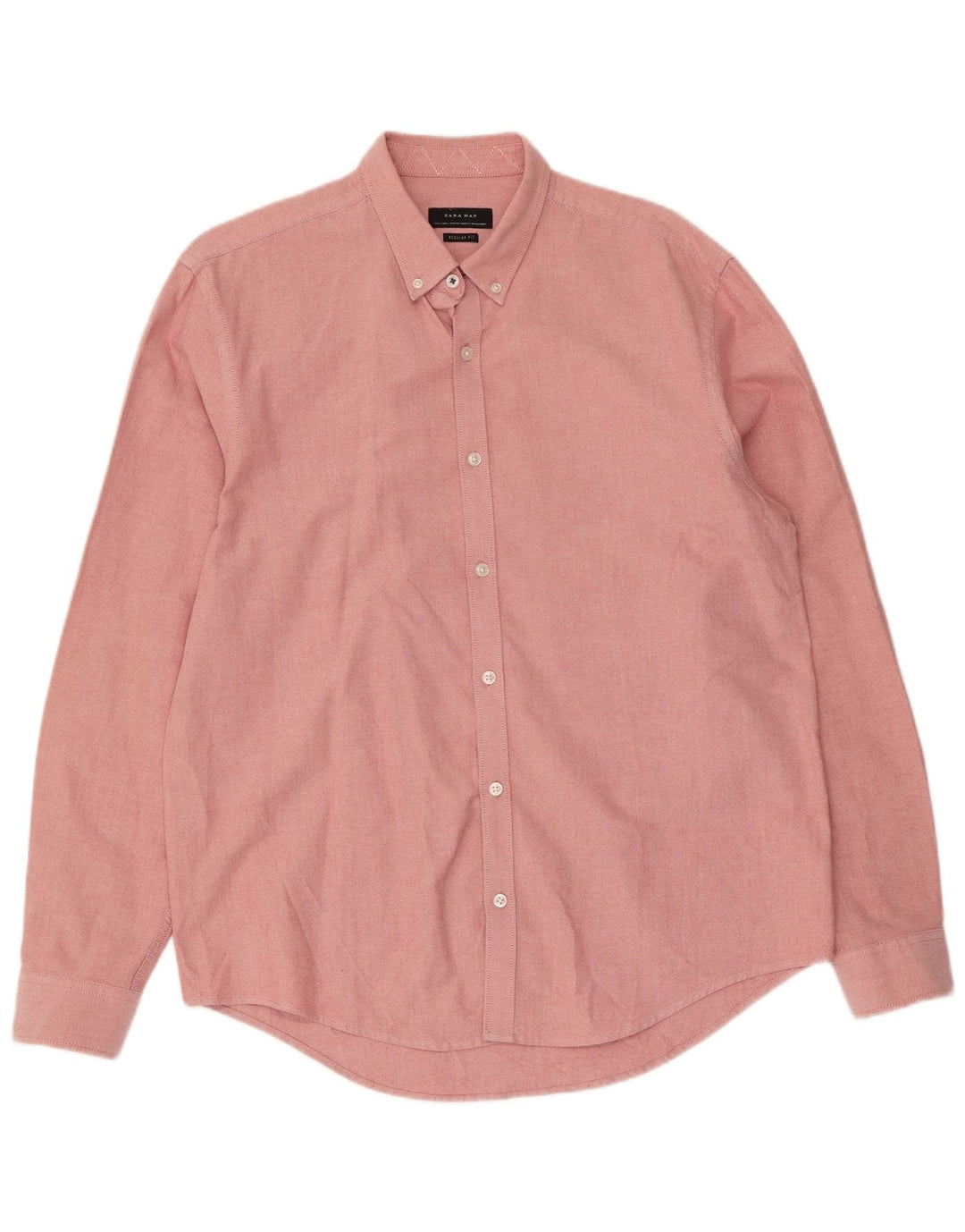 Camisa masculina Zara Regular Fit grande rosa