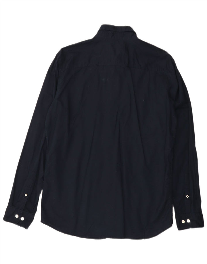 Camisa masculina Jack & Jones grande algodão azul marinho