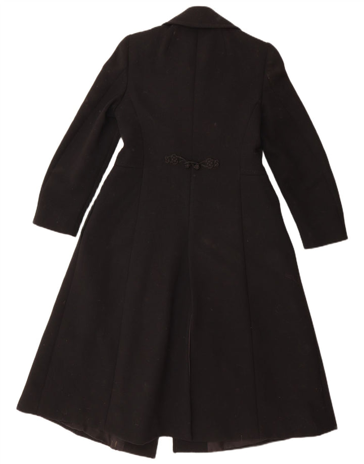 Sobretudo feminino vintage UK 10 pequeno preto