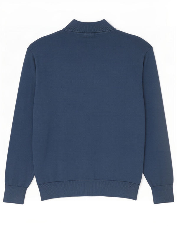 Suéter masculino Timberland com zíper e gola XL azul algodão