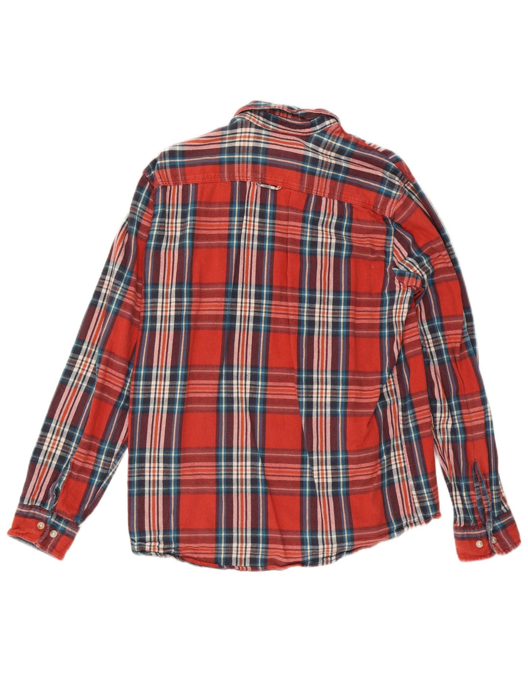 Camisa masculina de flanela Jack & Jones grande algodão xadrez vermelho