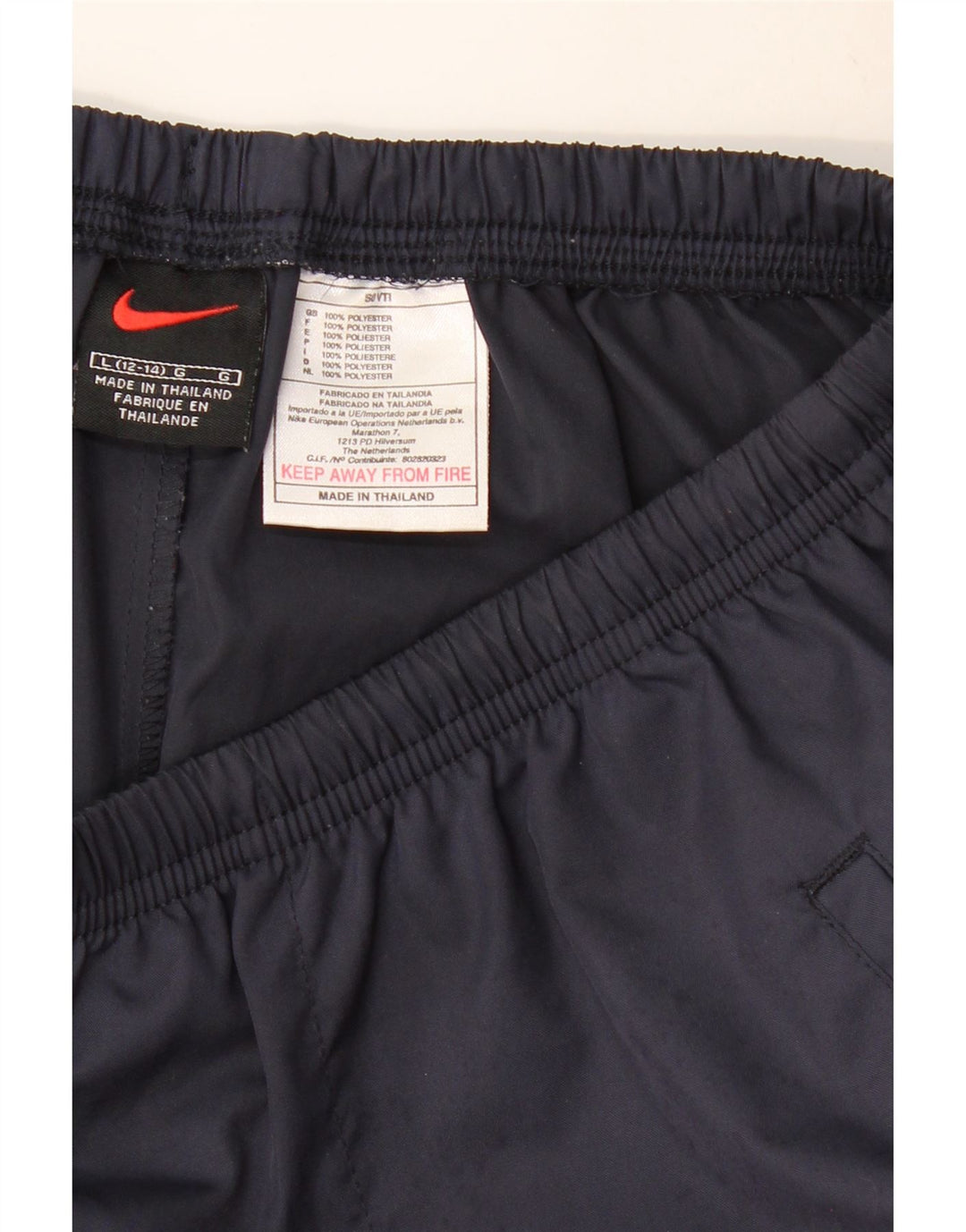 Calça de treino feminina NIKE US 12/14 grande azul marinho poliéster