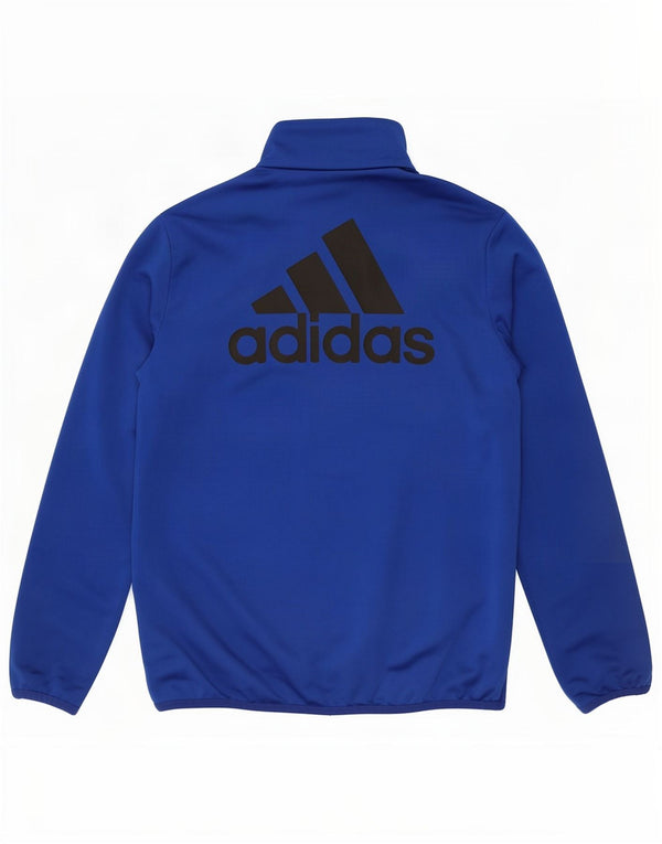 Adidas Meninos Graphic Tracksuit Top Jacket 11-12 Anos Azul Poliéster
