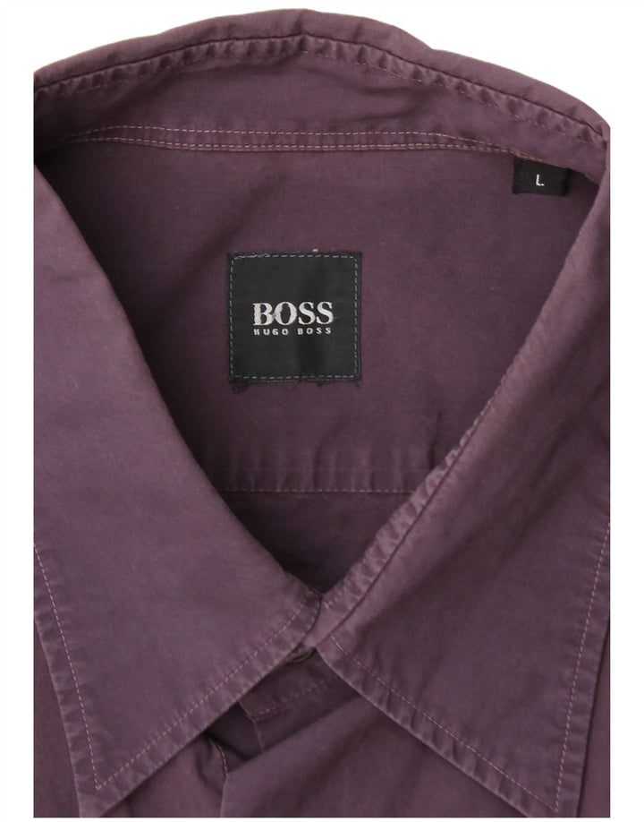 Camisa masculina HUGO BOSS grande roxa