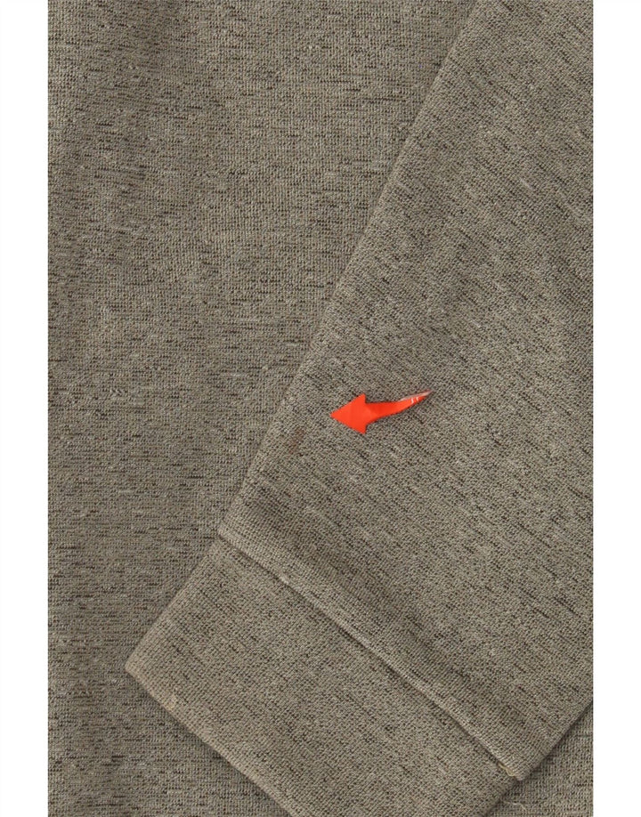 Adidas masculino zip moletom com capuz médio algodão cinza