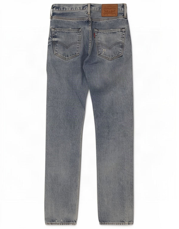 Calça jeans masculina Levi's 501 Distressed Tapered W28 L32 azul algodão