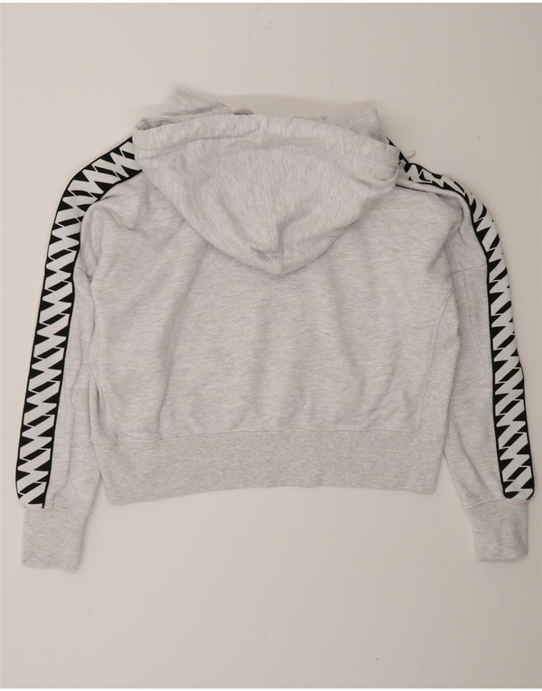 Superdry Womens Crop Graphic Oversized Hoodie Jumper Reino Unido 10 Pequeno Cinza