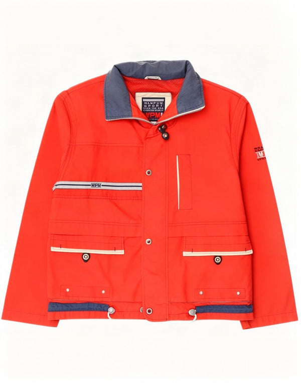 Jaqueta utilitária masculina Wampum com capuz UK 42 XL vermelho nylon
