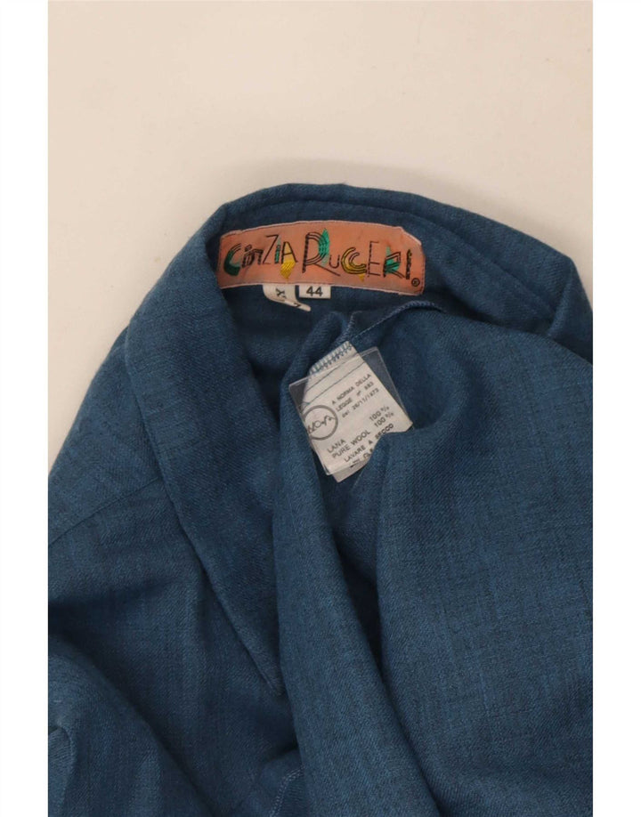 Camisa oversized feminina Cinzia Rocca IT 44 lã azul médio