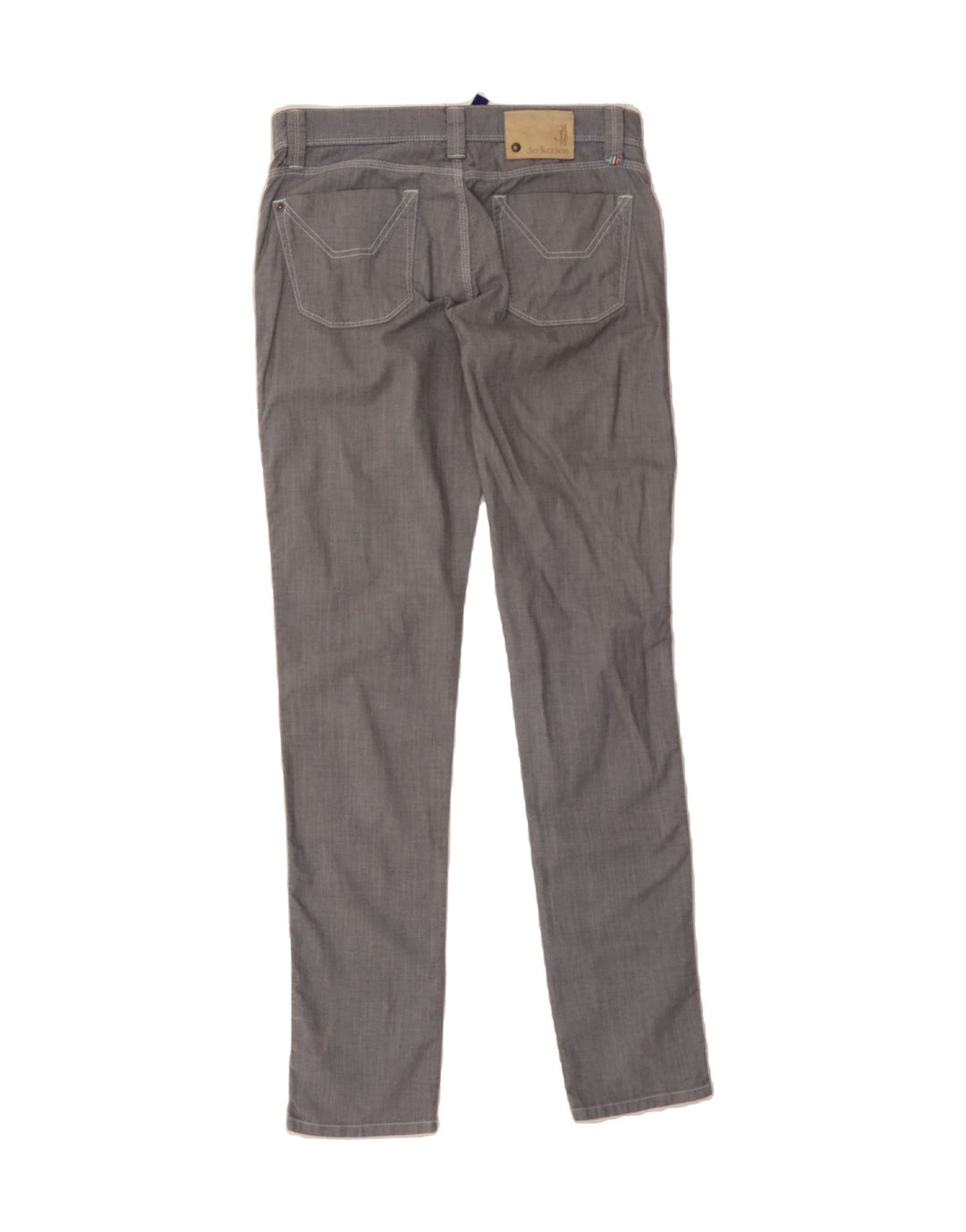 JECKERSON Mens Slim Casual Trousers W31 L33  Grey Cotton Vintage Jeckerson and Second-Hand Jeckerson from Messina Hembry 