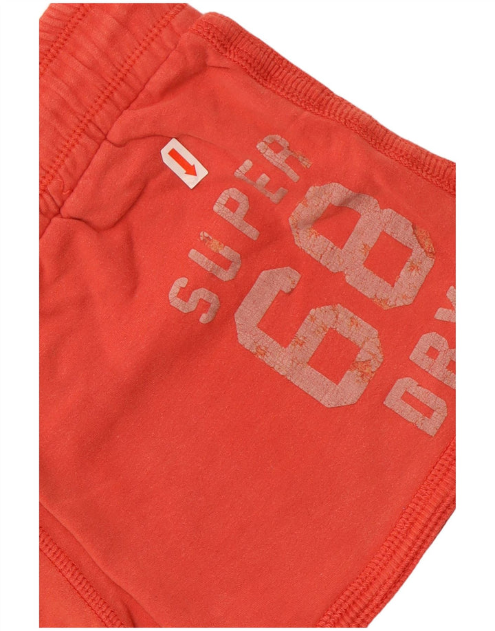 Shorts esportivos gráficos femininos Superdry UK 16 grande algodão laranja