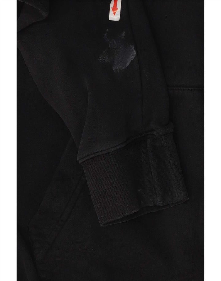 Suéter Nike masculino com capuz e zíper médio preto algodão
