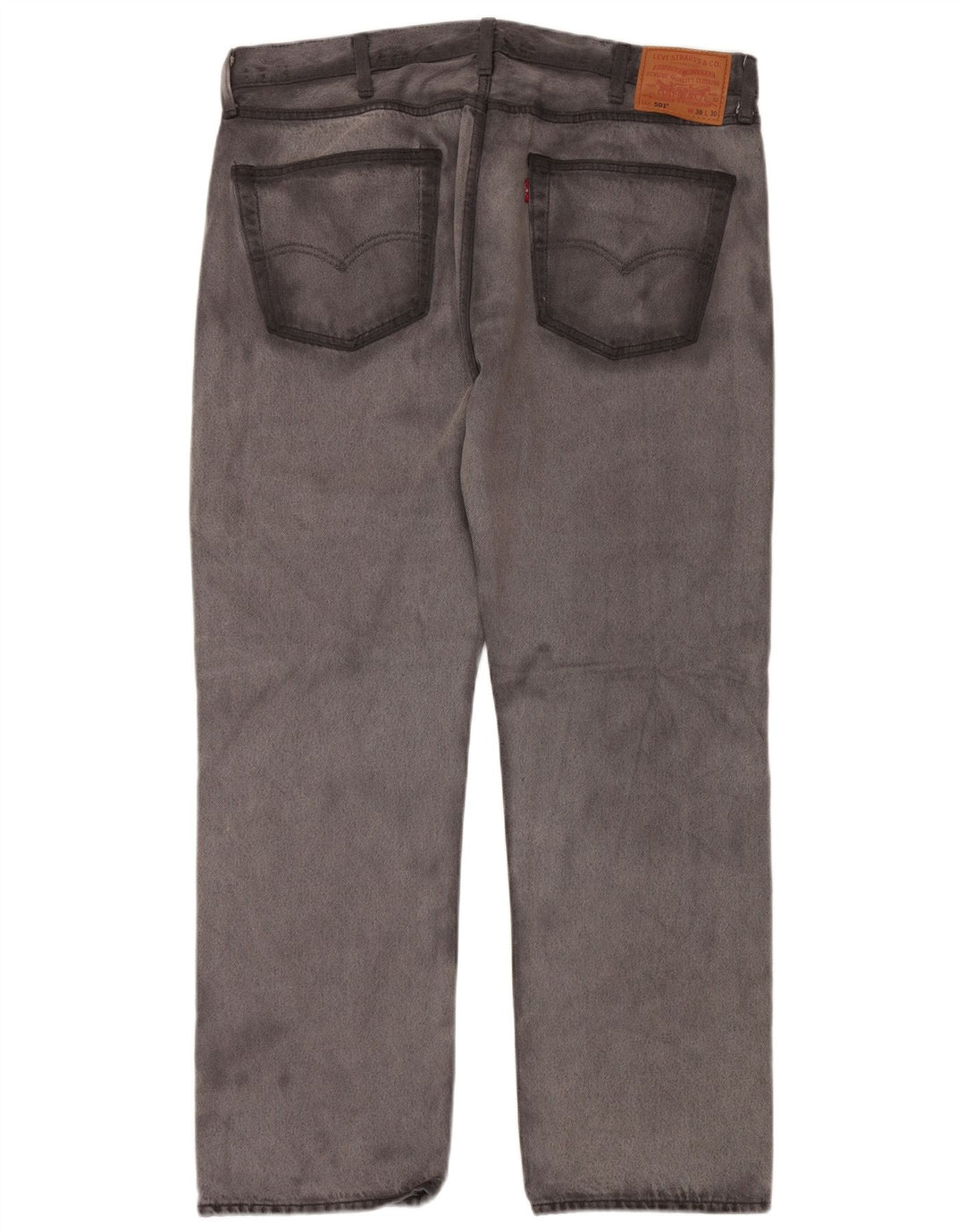 LEVI'S Masculino 501 Straight Jeans W38 L30 Algodão Cinza