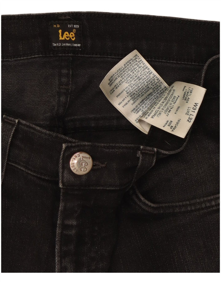 Lee Mens Luke Slim Jeans W31 L28 Algodão Preto