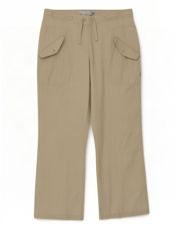 Calça cargo reta feminina Sergio Tacchini pequena W30 L28 cáqui