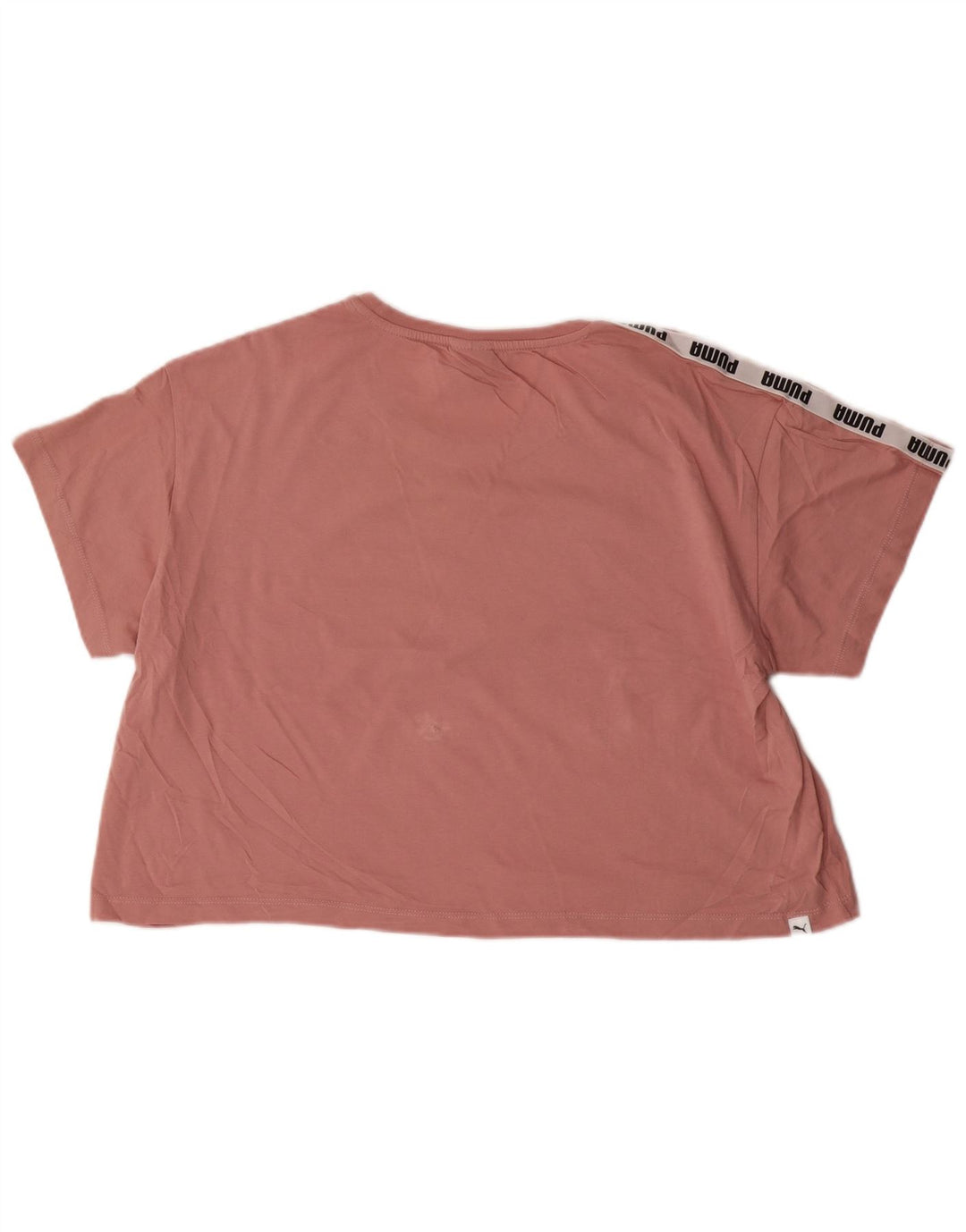 Camiseta Feminina Puma Loose Fit Crop Graphic Top UK 16 Grande Rosa