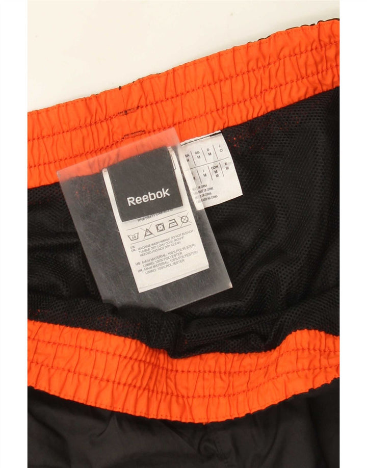 Reebok Mens Calças de treino Joggers Médio Preto Poliéster